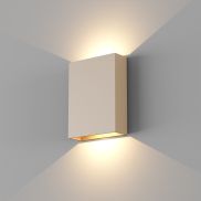 Artdelight Memphis - wandlamp - 4 x 12 x 16 cm - 6W dimbare LED incl. - IP65 - champagne