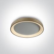 ONE Light LED Decorative Plafo - plafondverlichting - Ø 37,5 x 5,7 cm - 30W dimbare LED incl. - geborsteld goud