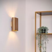 Lucide Ovalis - wandverlichting - 16 x 8,5 x 20 cm - mat goud