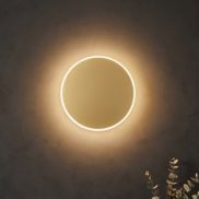 Nova Luce Nevo - wandlamp - Ø 30 x 3,9 cm - 20,5W LED incl. - mat goud