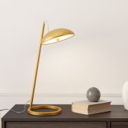Nova Luce Flute - tafellamp - Ø 20 x 53 x 28 cm - 18W dimbare LED incl. - zandgoud