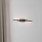 Nova Luce Amica - wandlamp - 6 x 8 x 53,5 cm - 12W dimbare LED incl. - zandzwart