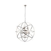 Searchlight Orbit - hanglamp - Ø  80 x 200 cm - satijn zilver