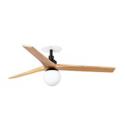 Faro Klim M - plafondventilator met licht en inbouwrozet - Ø 125 cm - mat zwart en den