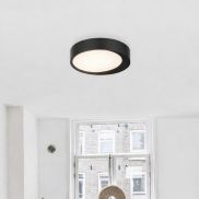 Nova Luce Oby - plafondlamp - Ø 60 x 12 cm - 60W dimbare LED incl. - zandzwart