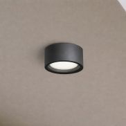 Nova Luce Focus - buiten plafondlamp - Ø 10 x 6,5 cm - IP54 - donker grijs