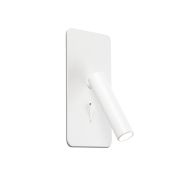 Faro Suau - inbouw wandverlichting met schakelaar - 9,5 x 17 cm - 3W LED incl. - mat wit
