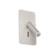 Faro Suau - inbouw wandverlichting met schakelaar - 9,5 x 17 cm - 3W LED incl. - satijn nikkel