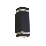 Searchlight Austin - buiten wandlamp - 8 x 24 cm - IP44 - zwart