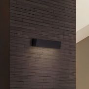 Nova Luce Allure - buiten wandverlichting - 22 x 5,5 x 5,3 cm - 8W LED incl. - IP65 - zandzwart