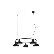 Faro Tatawin S - hanglamp - Ø 90 x 100 x 210 cm - satijnzwart en glanszwart