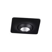 Dobac Yuca Square Tilted - inbouwspot 1L - 55 x 55 mm, Ø 45 mm inbouwmaat - 3W LED incl. - zwart