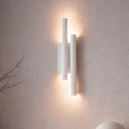 Nova Luce Paron - wandlamp - 5,5 x 38 x 7 cm - 15W LED incl. - zandwit