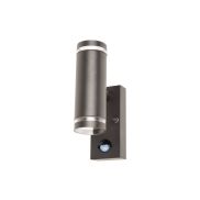 Integral LED Malaga - buiten wandlamp met bewegingssensor - 6,8 x 11,6 x 21,6 cm - IP54 - antraciet