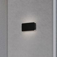 Nova Luce Artu - buiten wandverlichting - 17,5 x 9,5 x 3 cm - 10W LED incl. - IP65 - zandzwart