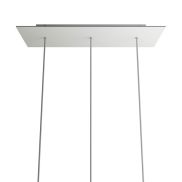 Creative Cables - Rose-One Rechthoekig plafondrozet voor 3 lichtpunten - 67,5 x 22,5 cm - wit