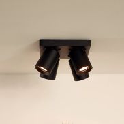 Lucide Nigel - opbouwspot - 20 x 20 x 11,3 cm - 4 x 5W dimbaar incl. - dim to warm - zwart
