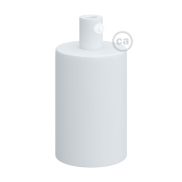 Creative Cables - E27 fitting met cilindervormige metalen kabelhouder - Ø 4,2 x 6,2 cm - wit