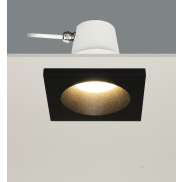 Artdelight Bados - inbouwspot 1L - 95 x 95 mm, Ø 84 mm inbouwmaat - IP65 - zwart