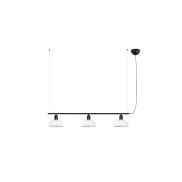 Faro Tatawin S - hanglamp - 100 x 18,4 x 210 cm - satijnzwart en glanswit