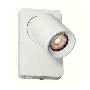 Artdelight Megano - wandverlichting met schakelaar - 10 x 12 x 16 cm - wit
