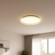 Nova Luce Willow - plafondlamp - Ø 60 x 6 cm - 52W LED incl. - goud