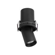Nova Luce Pin - opbouwspot 1L - Ø 8,4 x 18,6 cm - 12W LED incl. - IP32 - zwart