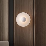 Nova Luce Edem - wandlamp - Ø 25 x 11 cm - 9W LED incl. - zandwit