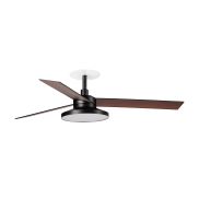 Faro Rudder Tak 3 L -  plafondventilator met licht en inbouwrozet - Ø 132 cm - mat zwart - 4000K