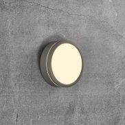 Nordlux Smart Ava - wandverlichting - slimme verlichting - Ø 20 x 6,7 cm - 9,5W LED incl. - IP54 - grijs