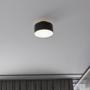Nova Luce Ozen - plafondlamp - Ø 14 x 8,8 cm - 24W LED incl. - zandzwart