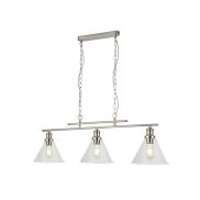 Searchlight Pyramid - hanglamp - 95 x 23 x 87 cm - satijn zilver