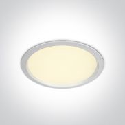 ONE Light UGR19 CCT V Range - inbouw plafondverlichting - Ø 240 mm, Ø 210 mm inbouwmaat - 30W LED incl. - IP44 - wit