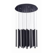 Maxlight Organic - hanglamp - Ø 62 x 180 cm - 33 x 1W + 4 x 3W dimbare LED incl. - zwart