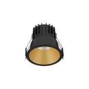 Nova Luce Luela - inbouwspot - Ø 85 mm - inbouwmaat 75 mm - 13W LED incl. - zwart en goud - 4000K
