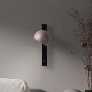 Nova Luce Lusa - wandlamp - Ø 10 x 26 x 13 cm - 10W LED incl. - Moca-koffie en zwart