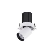 Nova Luce Naruto - inbouwspot - Ø 95 mm inbouwmaat - 15W LED incl. - wit met zwart - warm witte lichtkleur