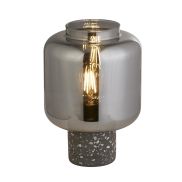 Searchlight Vessel - tafellamp - Ø 20 x 28 cm - gerookt glas en zwart