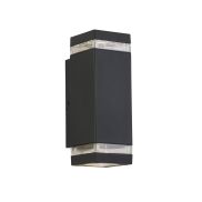 Searchlight Austin - buiten wandlamp - 8 x 24 cm - IP44 - grijs