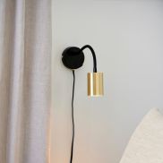Nordlux Explore Flex - wandlamp met flexibele leesarm - Ø 5,5 x 8 x 35,5 cm - IP20 - messing