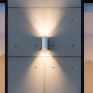 VK Lighting Dust - wandlamp - 7,1 x 17,1 x 9,6 cm - 2 x 6W LED incl. - IP65 - zandwit