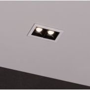Nova Luce Akira - inbouwspot - 7,1 x 7,2 cm - 72 x 41 mm inbouwmaat - 5W LED incl. - zwart - warm wit