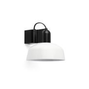 Faro Tatawin - wandlamp - Ø 18,4 x 15,5 cm - satijnzwart en glanswit