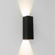 Artdelight Vegas - wandlamp - 8 x 8 x 25 cm - 2 x 4W dimbare LED incl. - IP65 - zwart
