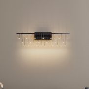 Nova Luce Stellar - wandlamp - 67 x 20 x 10 cm - 11W dimbare LED incl. - zwart chroom