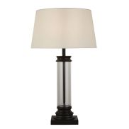 Searchlight Pedestal - tafellamp - Ø 37 x 63 cm - zwart en crème