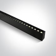 ONE Light LED Linear Profiles - plafond/hanglamp - 130 x 7 x 3,5 cm - instelbare lichtsterkte 20W/30W/40W LED incl. - zwart - instelbare lichtkleur