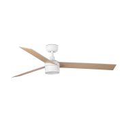 Faro Rudder Tek 3 L - plafondventilator met licht - Ø 132 cm - mat wit - 3000K