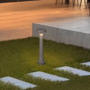 Nova Luce Cram - tuinpaal - Ø 11,5 x 50 cm - 5W LED incl. - IP65 - grijs