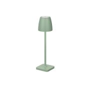Nova Luce Colt - tafellamp met usb-poort - Ø 8 x 30 cm - 2W dimbare LED incl. - IP54 - olijfgroen